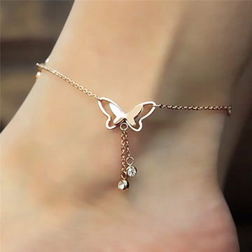 Butterfly Pendant Anklets Foot Chain Summer Yoga Beach Leg Bracelet Handmade Anklet Gold Silver Color Jewelry daiiibabyyy
